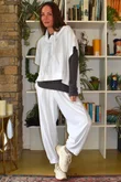 Terry B Relaxed Tapered Jogger White